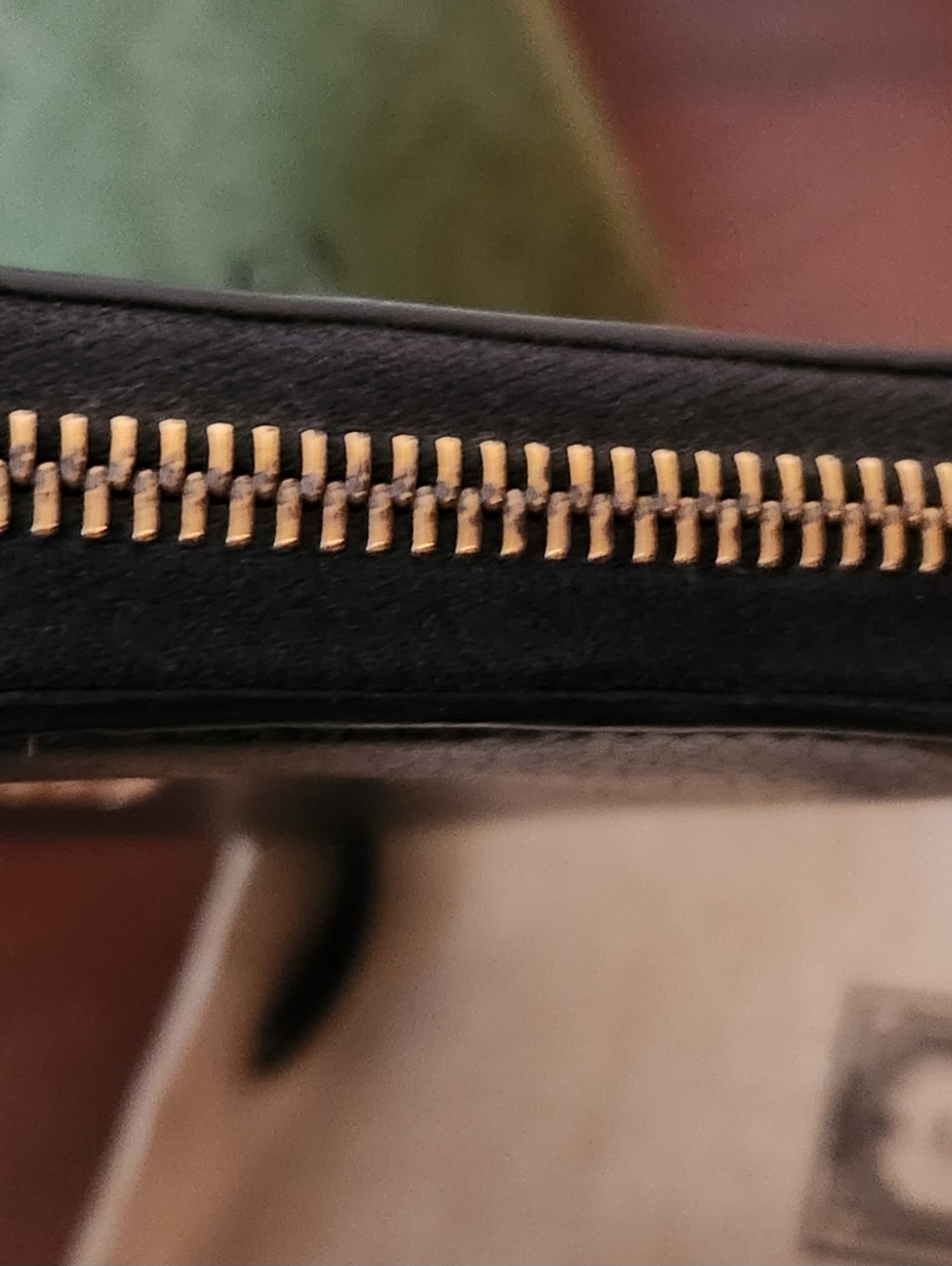 Gucci Marmont Bow Black Leather Zipper Around Wallet - Picture 4 of 9
